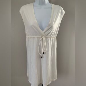 Speedo White V-Neck Tunic/ Swim Cover